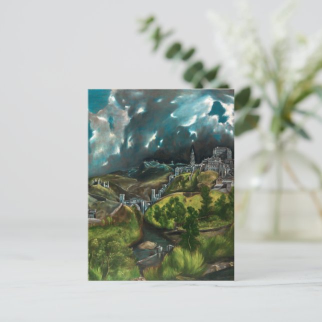 Postal Vista de Toledo | El Greco | (Anverso de pie)