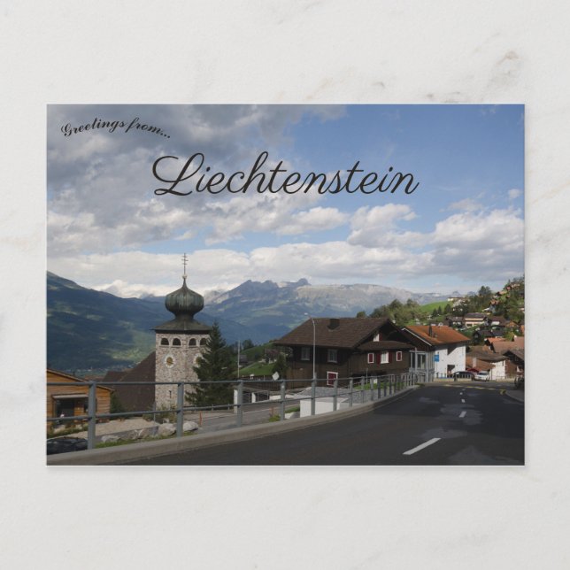 Postal Vista de Triesenberg Liechtenstein (Anverso)