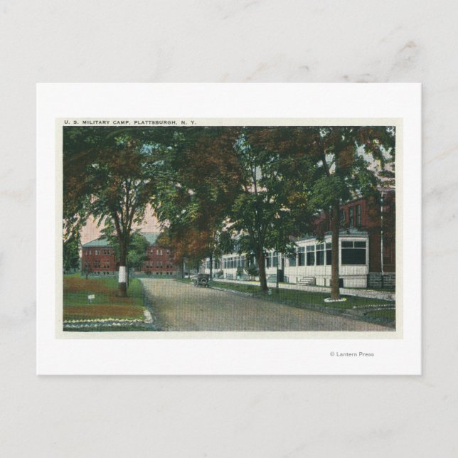 Postal Vista de un campamento militar estadounidense (Anverso)