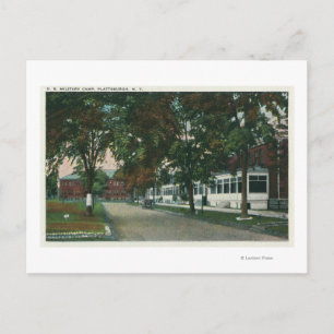 Postal Vista de un campamento militar estadounidense