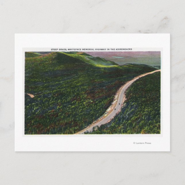 Postal Vista de un empinado grado en la manera de conmemo (Anverso)