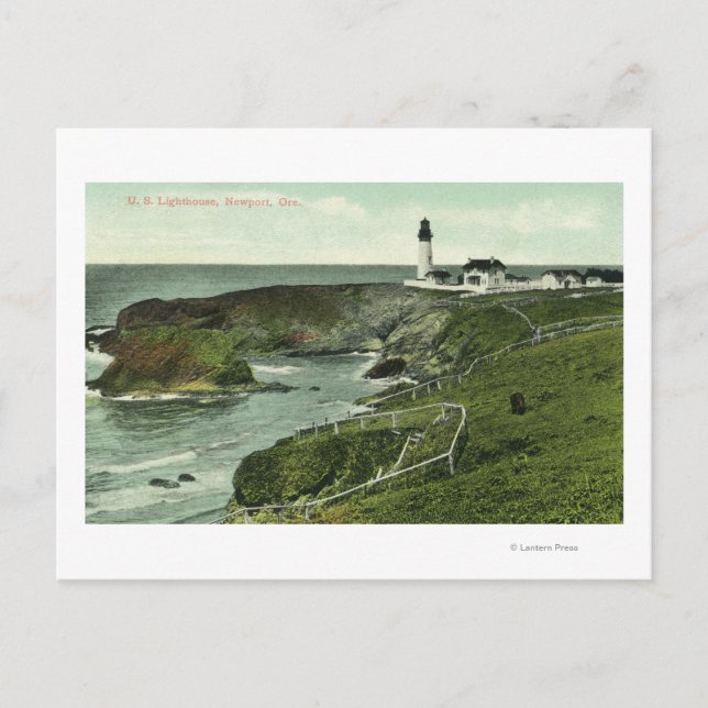 Postal Vista de un faro estadounidense (Anverso)