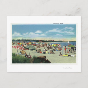 Postal Vista de una concurrida playa de Craigville