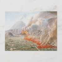 Vista de una erupción del Monte Vesubio que comenz
