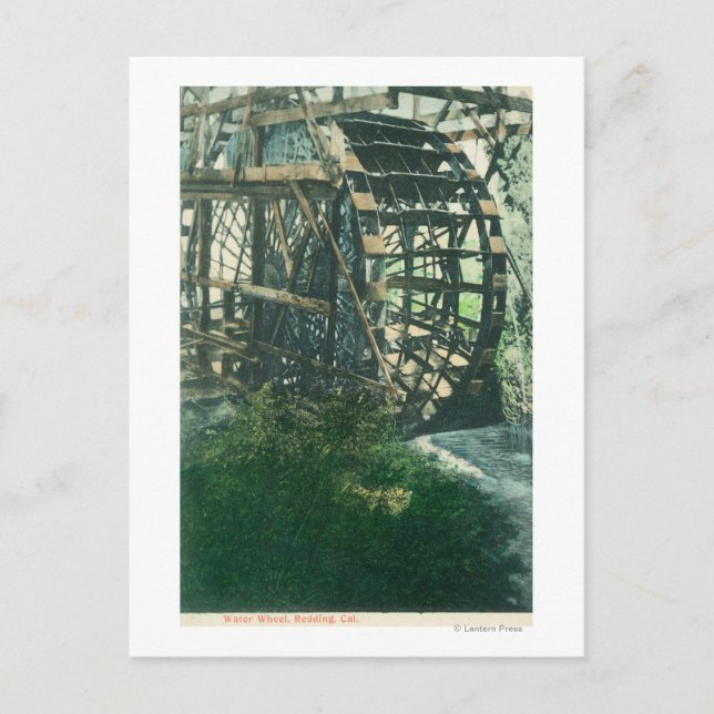 Postal Vista de una rueda de aguaRedding, CA (Anverso)