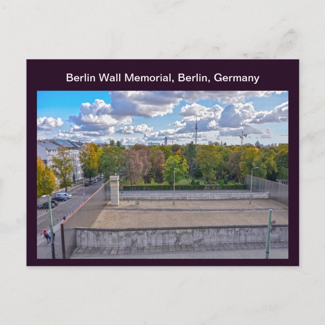 Postal Vista de una sección del Muro de Berlín, Alemania (Anverso)