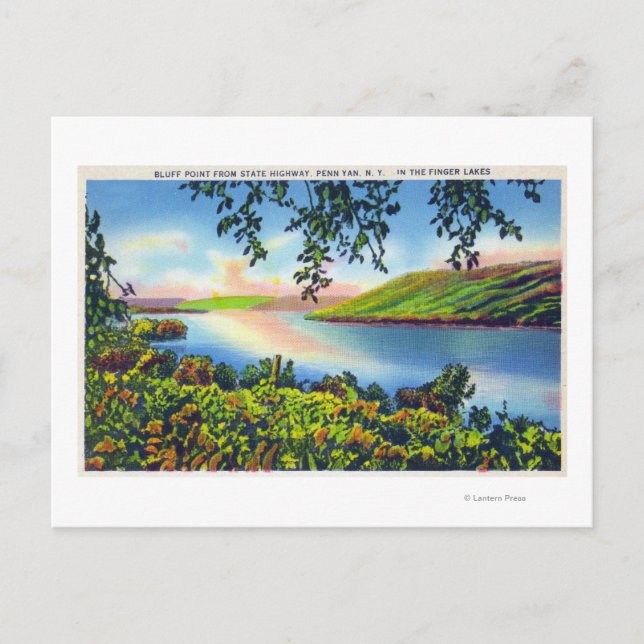Postal Vista de usuario de estado de Bluff Point (Anverso)