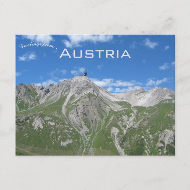 Postal Vista de Valluga Austria (Anverso)