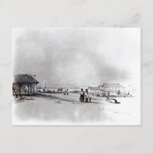 Postal Vista de Valparaiso, 1834