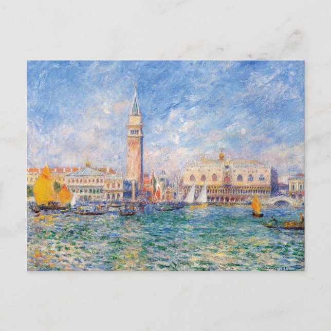 Postal Vista de Venecia por Renoir (Anverso)