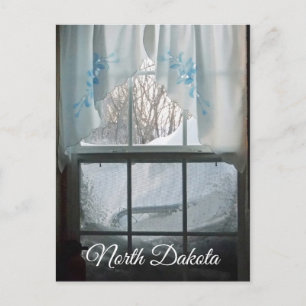 Postal Vista de ventana de invierno