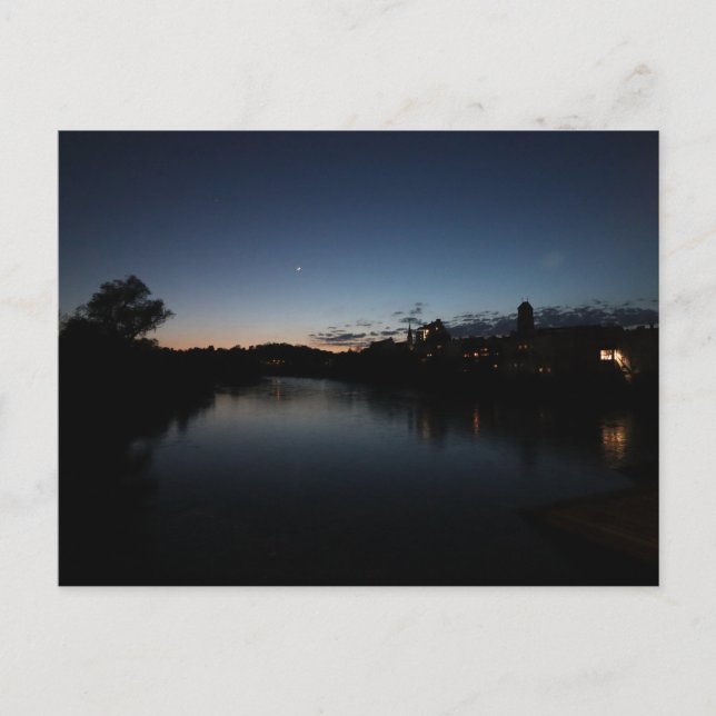 Postal Vista de Wasserburg am Inn desde el Rote Inbruecke (Anverso)