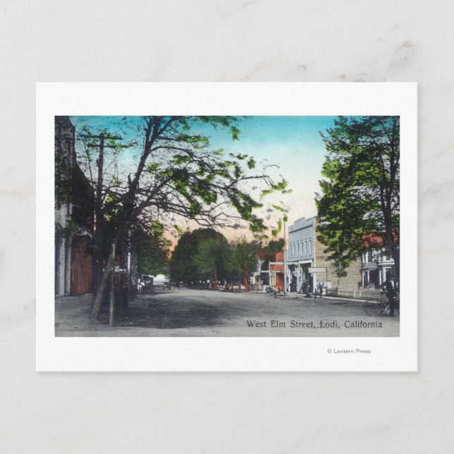 Postal Vista de West Elm StreetLodi, CA (Anverso)