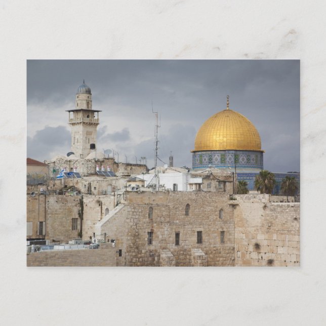 Postal Vista de Western Wall Plaza, tarde por la tarde (Anverso)