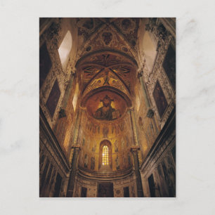 Postal Vista del ábside con el Pantocrador de Cristo