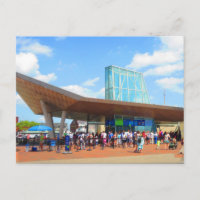 Vista del acuario famoso de la ciudad de Boston de