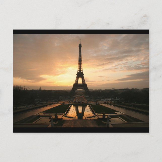 Postal vista del amanecer del eiffel (Anverso)