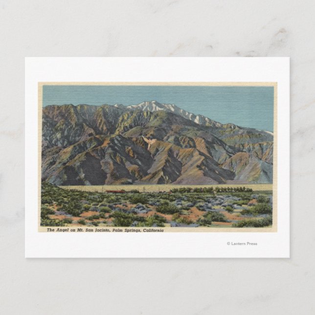 Postal Vista del Ángel sobre el monte San Jacinto (Anverso)