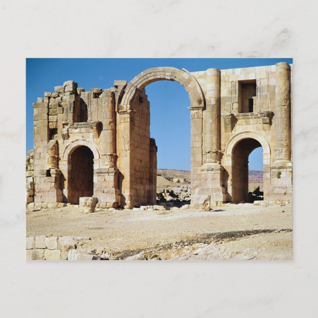 Postal Vista del Arco de Triunfo, construido c.129 AD (Anverso)