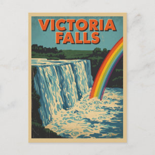 Postal Vista del Arcoíris de las Cataratas Victoria