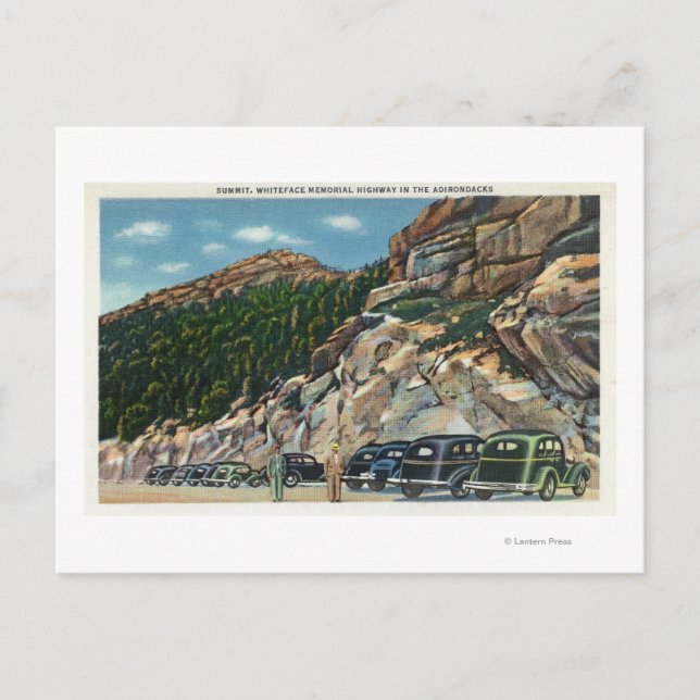 Postal Vista del área de estacionamiento de la Cumbre (Anverso)