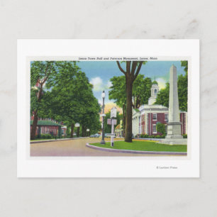 Postal Vista del Ayuntamiento y del Monumento de Paterson