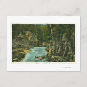 Postal Vista del barco buscando a los rápidos