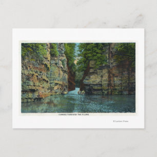 Postal Vista del barco que sale a través de la flauta