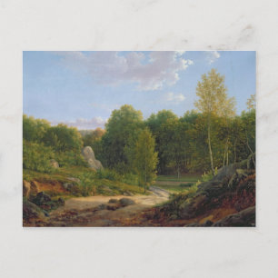 Postal Vista del bosque Fontainebleau, 1829