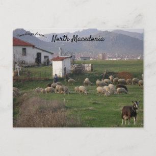 Postal Vista del campo en el norte de Macedonia