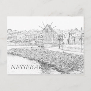 Postal Vista del casco antiguo de Nessebar