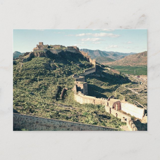 Postal Vista del castillo, siglos VIII-XII (Anverso)