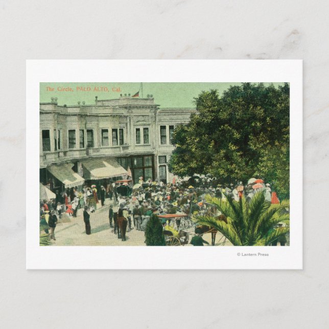 Postal Vista del CirclePalo Alto, CA (Anverso)