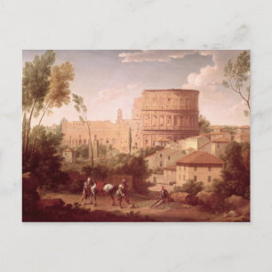Postal Vista del Coliseo con Viajero, 1731 (oi