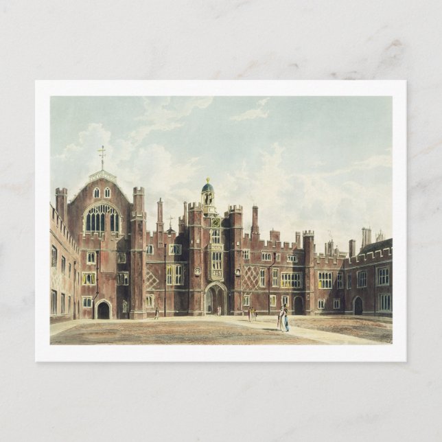 Postal Vista del Cuadrangla en el Palacio Hampton Court d (Anverso)