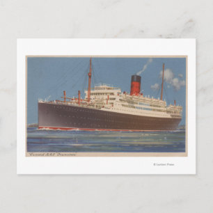 Postal Vista del Cunard R.M.L. Franconia