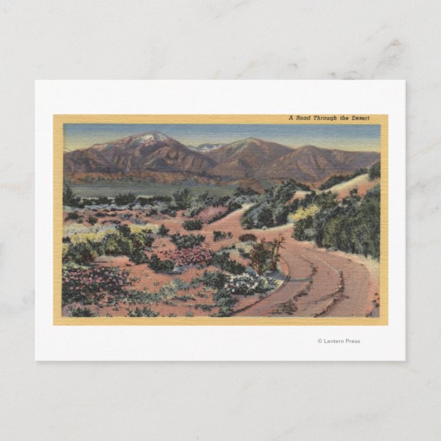 Postal Vista del desierto de CaliforniaScenic (Anverso)