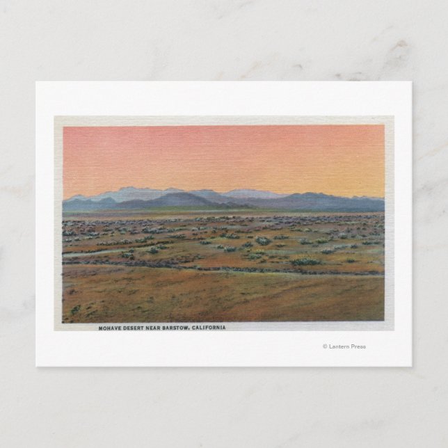 Postal Vista del desierto de Mohave (Anverso)