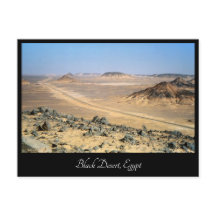 Vista del desierto negro, Farafra, Egipto
