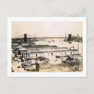Postal Vista del East River, New York City 1911 Vintage