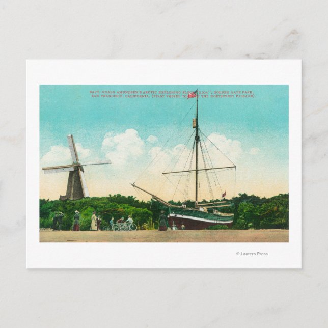 Postal Vista del eslóop ártico de Amundsen (Anverso)