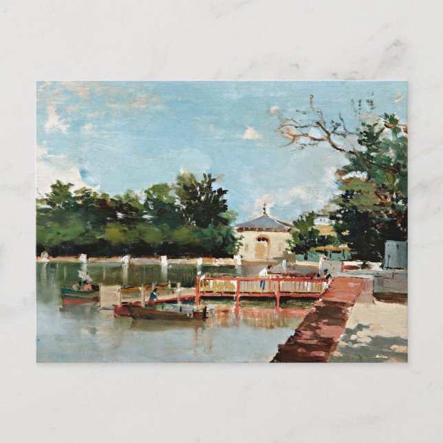 Postal Vista del espigón | Joaquín Sorolla (Anverso)