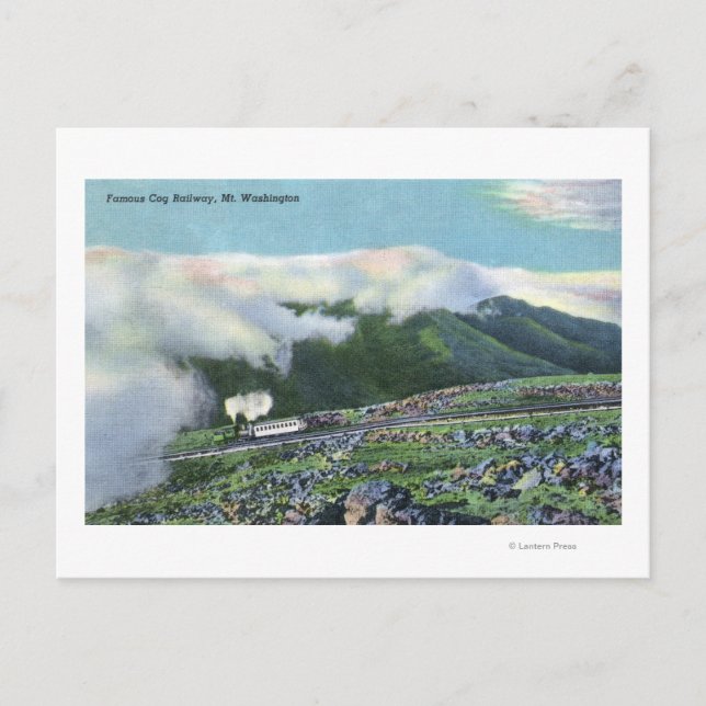 Postal Vista del famoso ferrocarril Cog (Anverso)