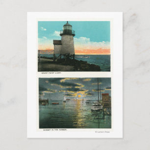 Postal Vista del faro de Brant Point