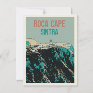Postal Vista del faro de Cabo Roca, Sintra Portugal