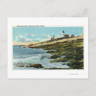 Postal Vista del faro de Pemaquid