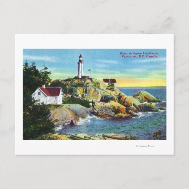Postal Vista del faro de Point Atkinson 2 (Anverso)