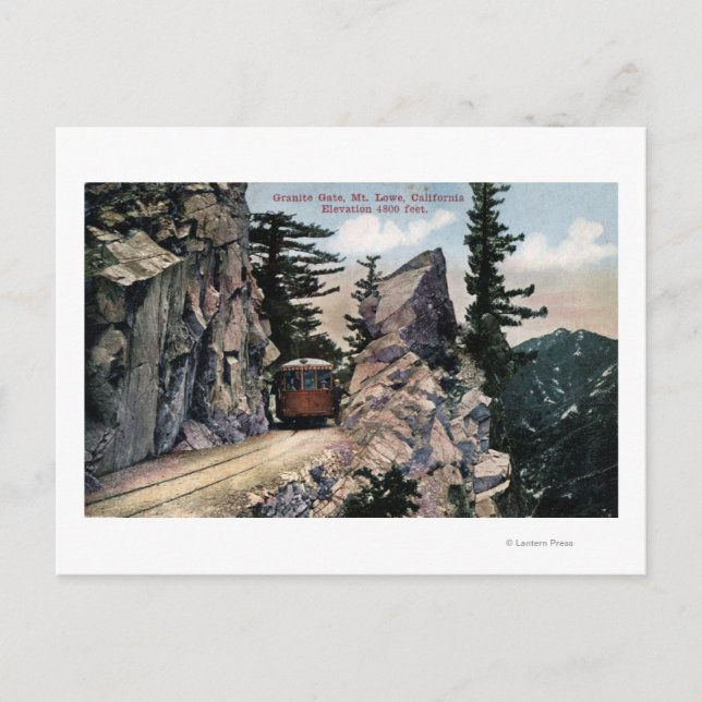 Postal Vista del Ferrocarril de la Puerta de Granito (Anverso)