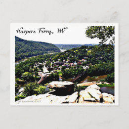 Postal Vista del ferry de Harpers moderno