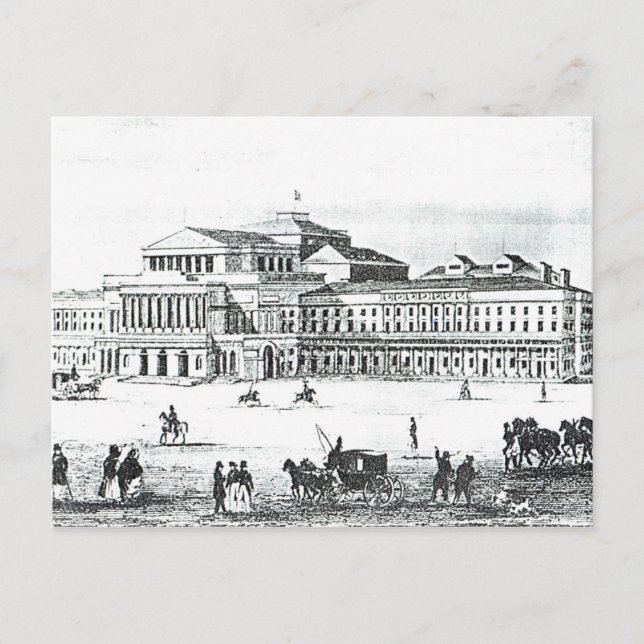 Postal Vista del Gran Teatro de Varsovia (Anverso)